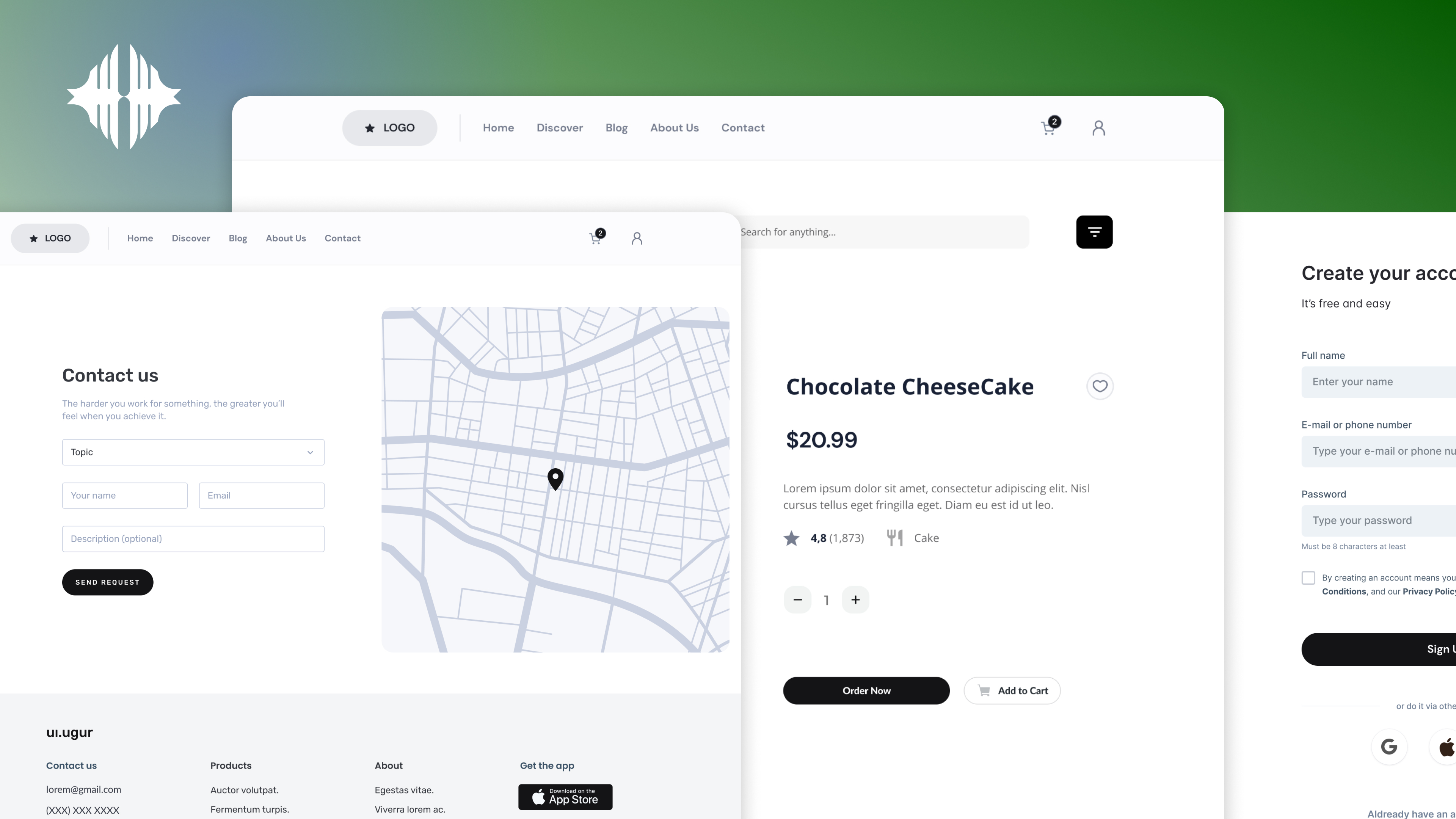 Full-Page Responsive Templates & UX Flows